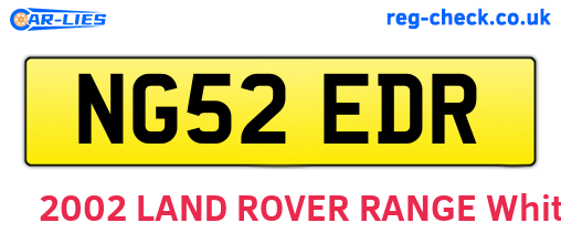 NG52EDR are the vehicle registration plates.