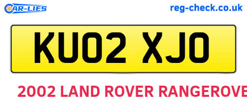KU02XJO are the vehicle registration plates.