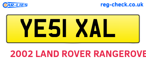 YE51XAL are the vehicle registration plates.