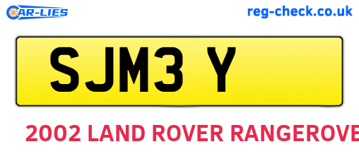 SJM3Y are the vehicle registration plates.