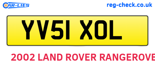 YV51XOL are the vehicle registration plates.