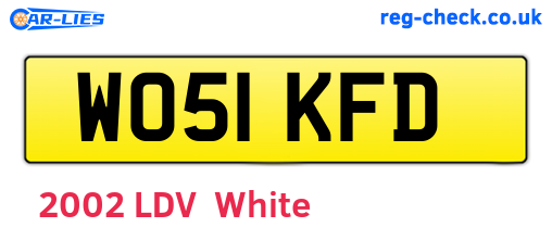 WO51KFD are the vehicle registration plates.