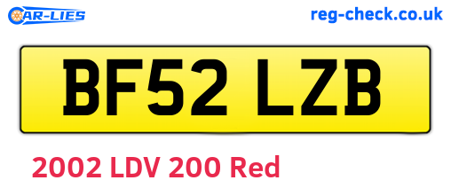 BF52LZB are the vehicle registration plates.