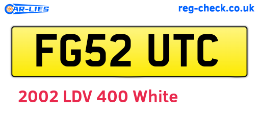 FG52UTC are the vehicle registration plates.