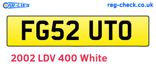FG52UTO are the vehicle registration plates.