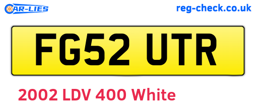 FG52UTR are the vehicle registration plates.