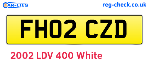 FH02CZD are the vehicle registration plates.