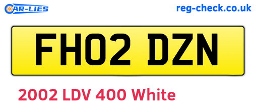 FH02DZN are the vehicle registration plates.