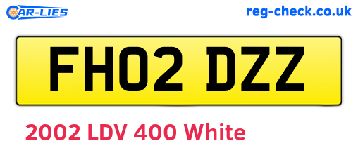 FH02DZZ are the vehicle registration plates.