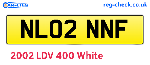 NL02NNF are the vehicle registration plates.