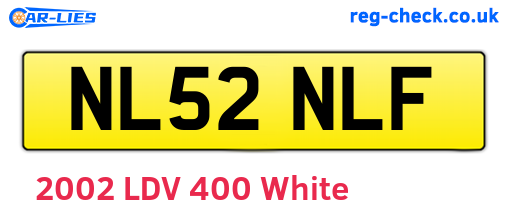 NL52NLF are the vehicle registration plates.