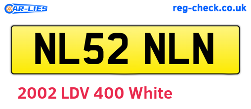 NL52NLN are the vehicle registration plates.
