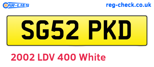 SG52PKD are the vehicle registration plates.