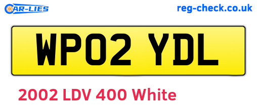 WP02YDL are the vehicle registration plates.