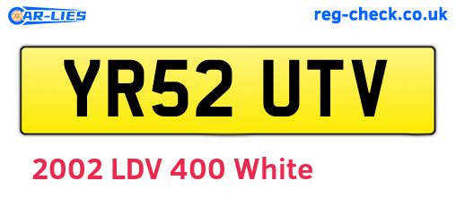 YR52UTV are the vehicle registration plates.