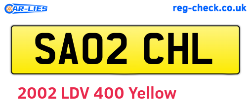 SA02CHL are the vehicle registration plates.