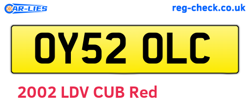 OY52OLC are the vehicle registration plates.