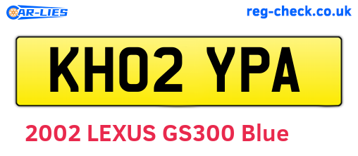 KH02YPA are the vehicle registration plates.