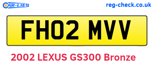 FH02MVV are the vehicle registration plates.