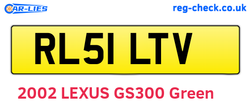 RL51LTV are the vehicle registration plates.