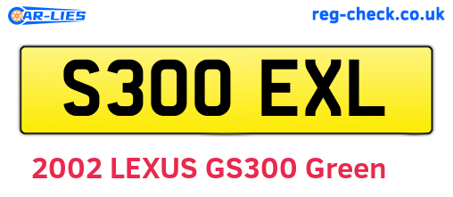 S300EXL are the vehicle registration plates.
