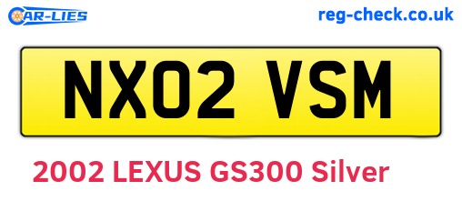 NX02VSM are the vehicle registration plates.