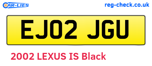 EJ02JGU are the vehicle registration plates.