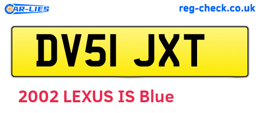 DV51JXT are the vehicle registration plates.