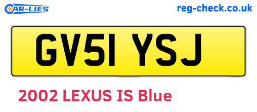 GV51YSJ are the vehicle registration plates.