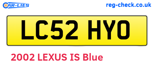 LC52HYO are the vehicle registration plates.