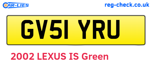GV51YRU are the vehicle registration plates.