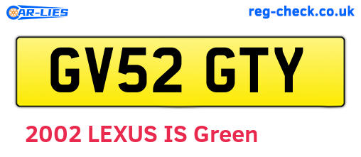 GV52GTY are the vehicle registration plates.