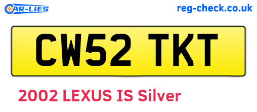 CW52TKT are the vehicle registration plates.
