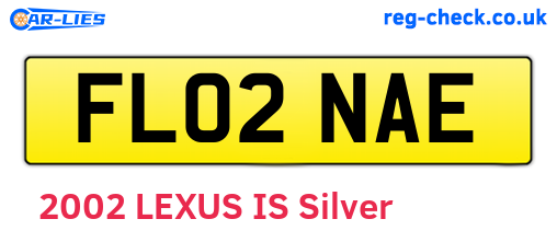 FL02NAE are the vehicle registration plates.