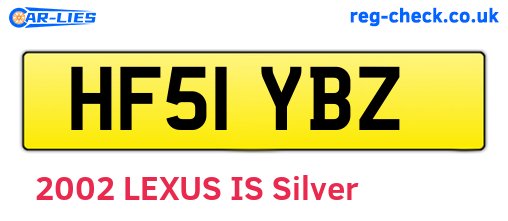 HF51YBZ are the vehicle registration plates.