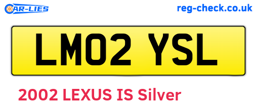 LM02YSL are the vehicle registration plates.