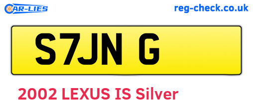 S7JNG are the vehicle registration plates.