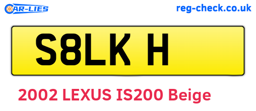 S8LKH are the vehicle registration plates.