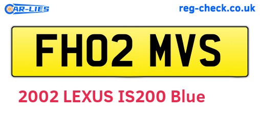 FH02MVS are the vehicle registration plates.