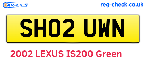 SH02UWN are the vehicle registration plates.