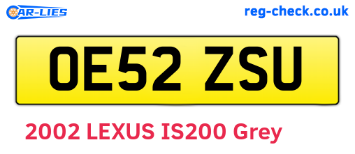 OE52ZSU are the vehicle registration plates.