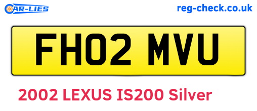 FH02MVU are the vehicle registration plates.