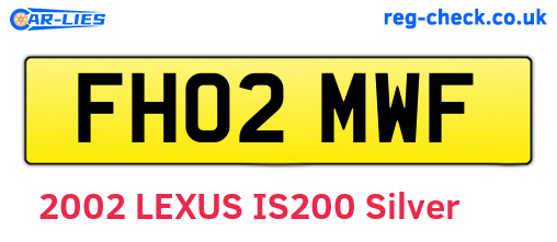 FH02MWF are the vehicle registration plates.