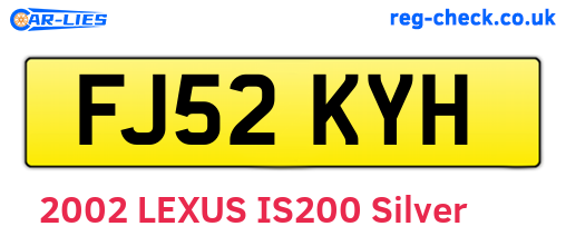 FJ52KYH are the vehicle registration plates.