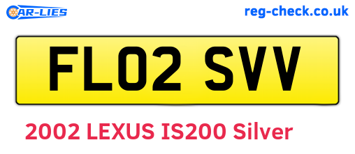 FL02SVV are the vehicle registration plates.