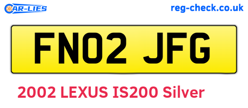 FN02JFG are the vehicle registration plates.