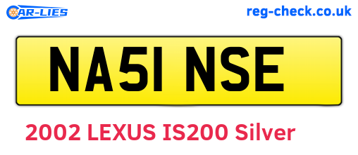 NA51NSE are the vehicle registration plates.
