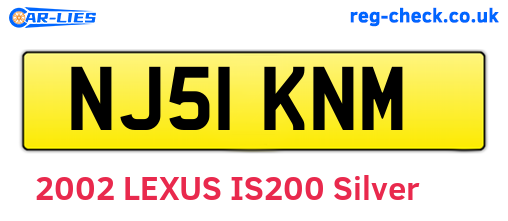 NJ51KNM are the vehicle registration plates.