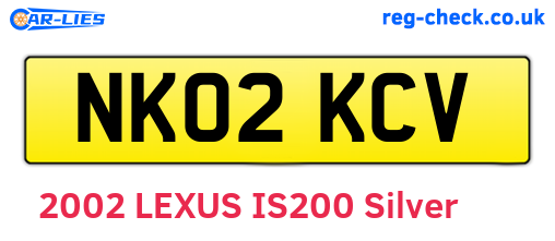 NK02KCV are the vehicle registration plates.