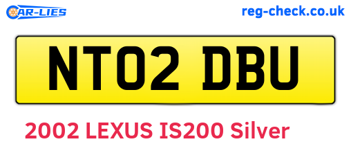 NT02DBU are the vehicle registration plates.